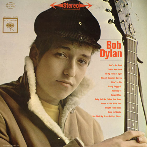 Боб Дилан в возрасте 20 лет, обложка пластинки