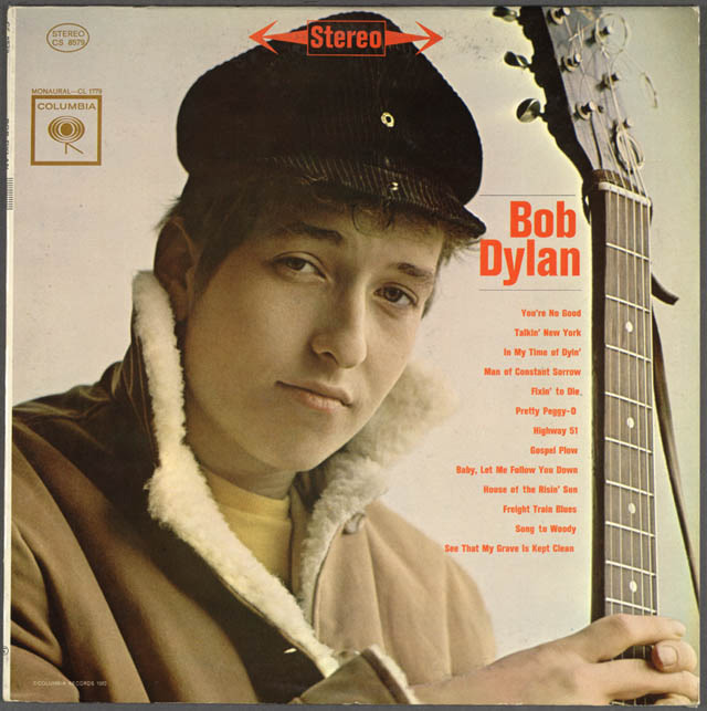 Боб Дилан в возрасте 20 лет, обложка пластинки. Иллюстрация к песне Blowin' in the Wind (Ответ знает только ветер) (Bob Dylan)