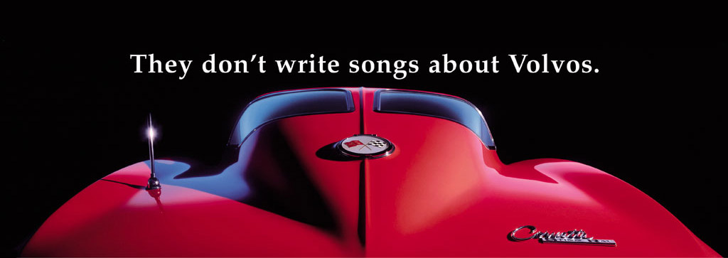 Плакат с рекламой Шевроле. Иллюстрация к песне American Pie (Американский пирог) (Don McLean)