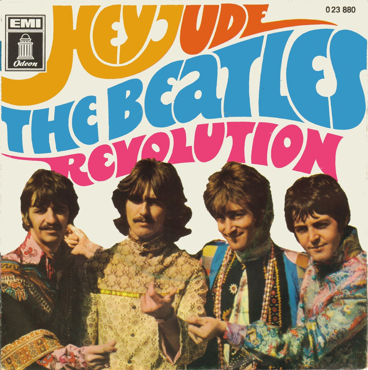 Обложка сингла Hey Hude / Revolution. Иллюстрация к песне Hey Jude (The Beatles)